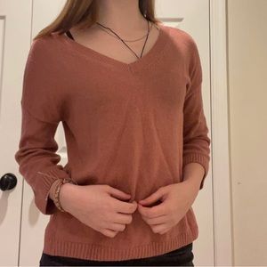 Pale coral - wide v neck sweater - Brand: Madewell - XS - (worn once)